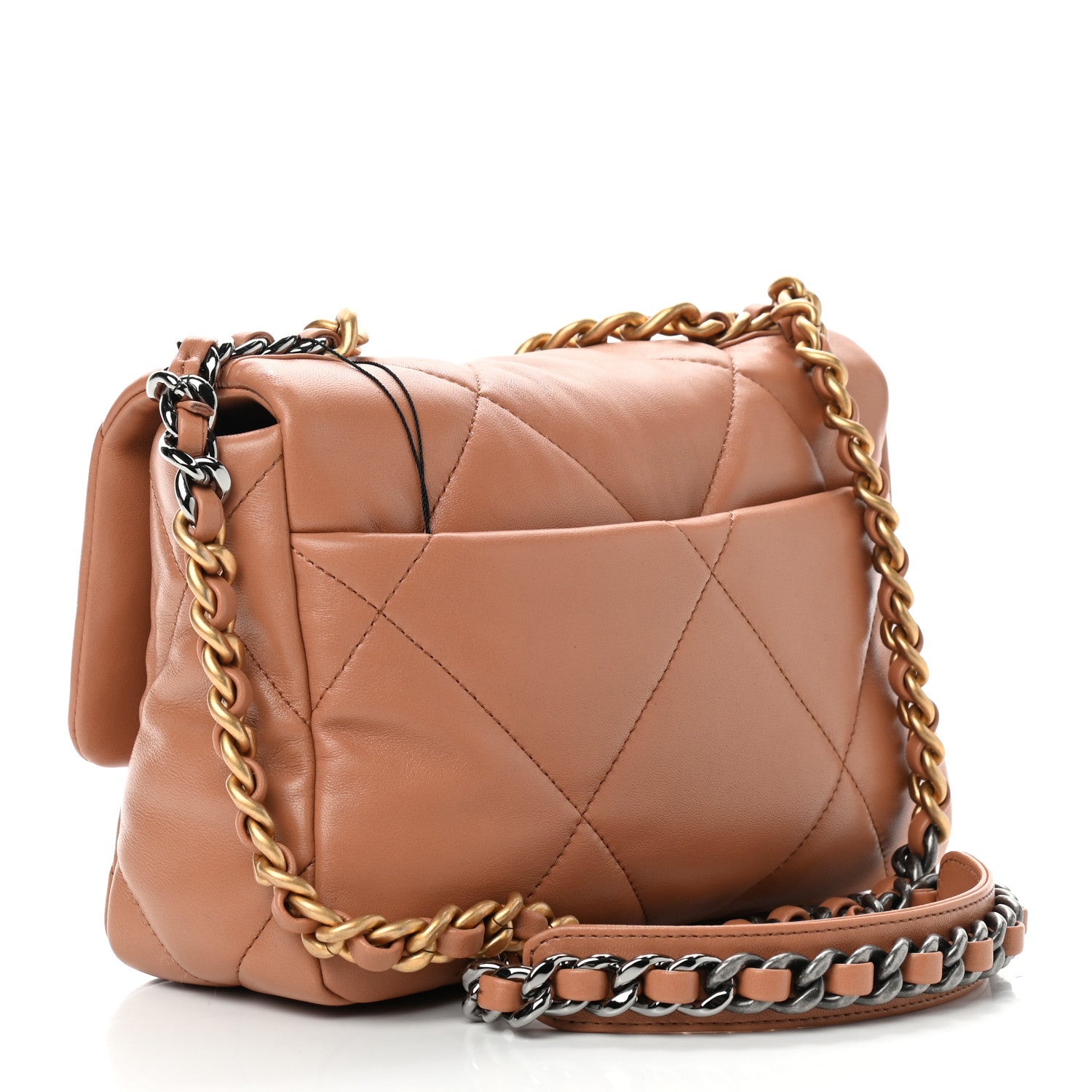 Chanel Lambskin Quilted Medium Chanel 19 Flap Brown 3 of 9