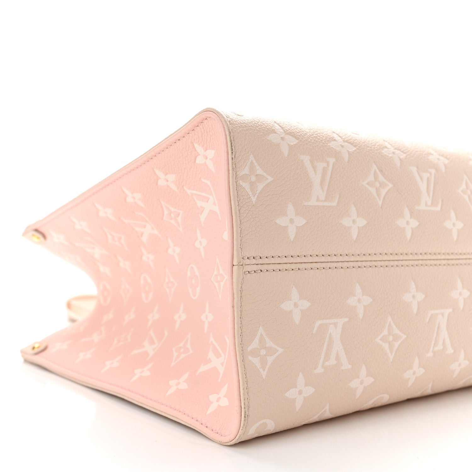 Louis Vuitton Empreinte Monogram Spring In The City Onthego MM Beige Pink Yellow 8 of 9