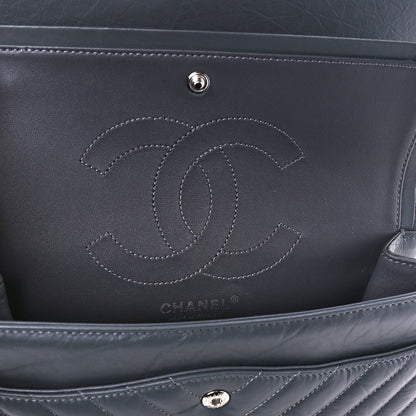 Chanel Aged Calfskin Chevron Quilted 2.55 Reissue 225 Flap Dark Grey 6 of 12