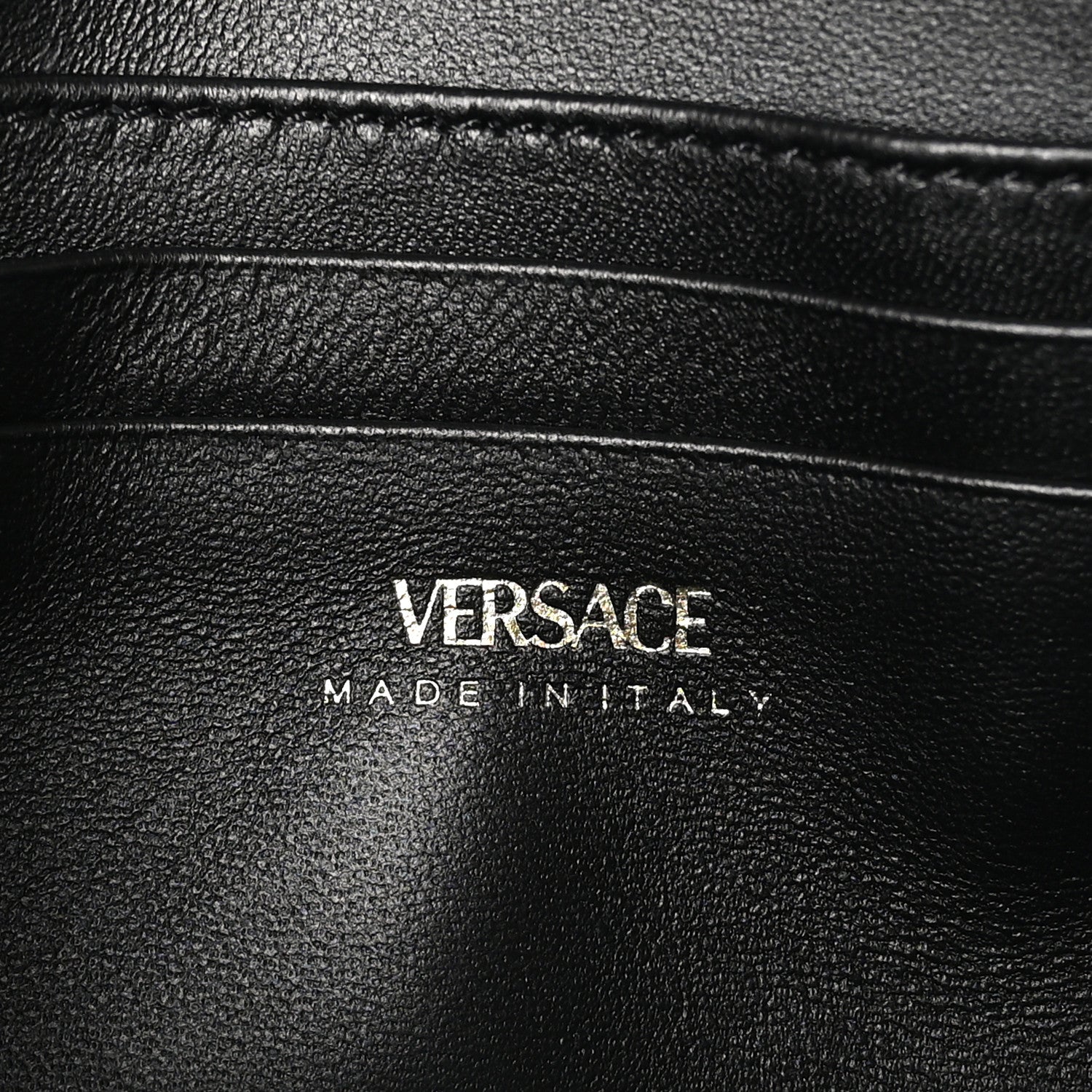 Versace Coated Canvas Virtus La Greca Signature Shoulder Bag Black Khaki 6 of 9