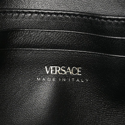 Versace Coated Canvas Virtus La Greca Signature Shoulder Bag Black Khaki 6 of 9