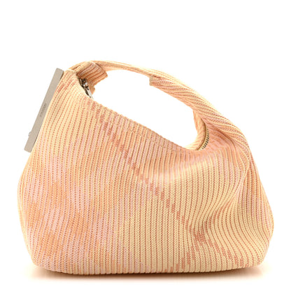 Burberry Canvas Knitted Check Mini Peg Duffle Bag Sherbert 1 of 12