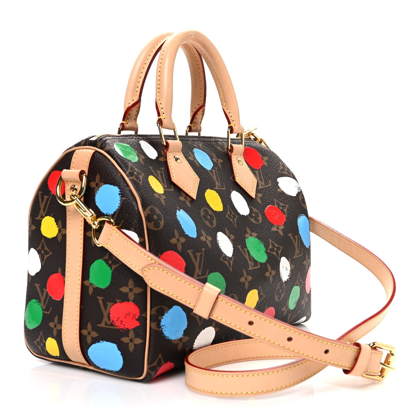 LV X YK Monogram Speedy Bandouliere 25 Multicolor