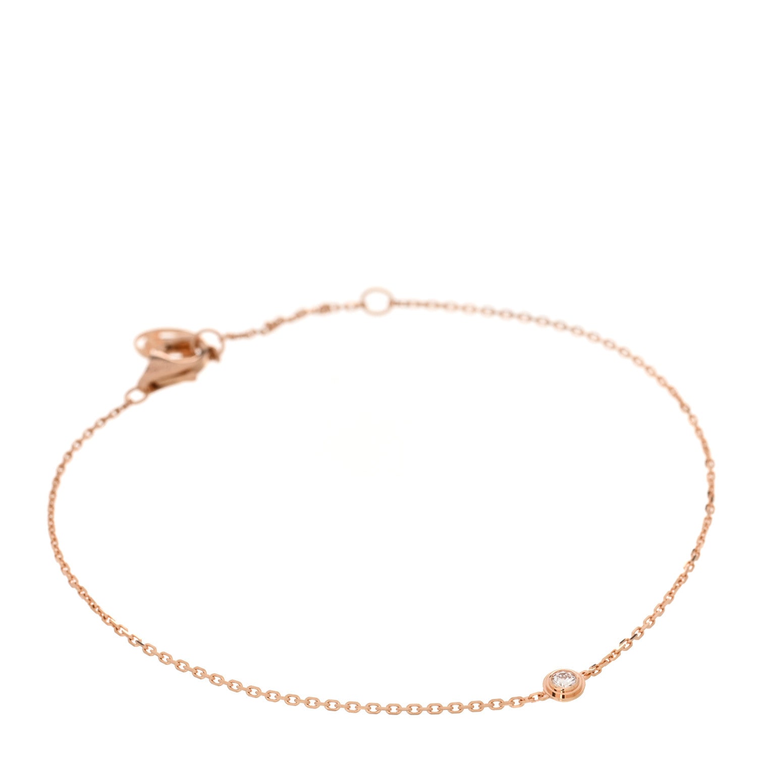 Cartier 18K Pink Gold Diamond XS D'Amour Bracelet 1 of 4
