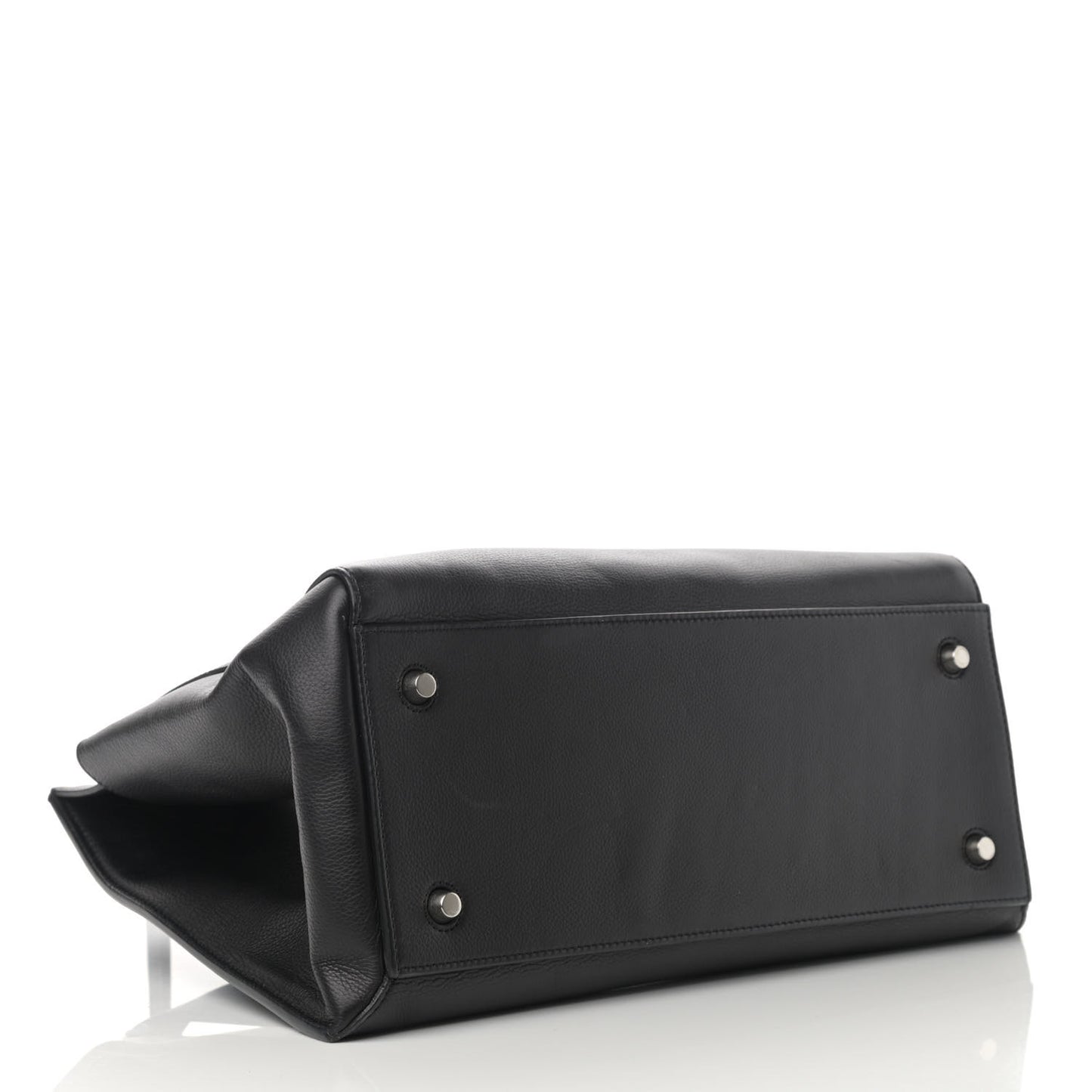 Supple Calfskin Large Edge Shoulder Bag Black