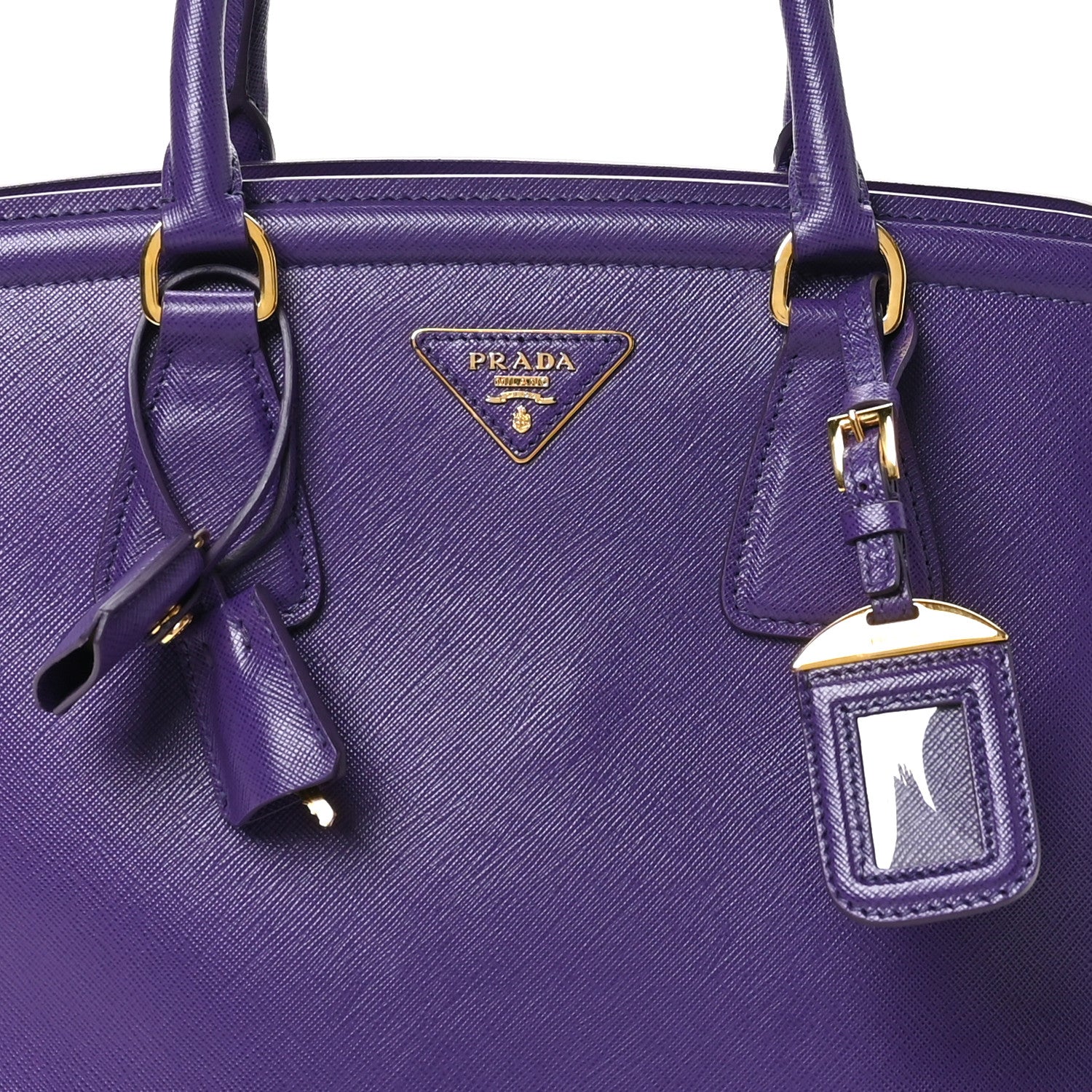 Prada Saffiano Lux Parabole Tote Viola 7 of 9