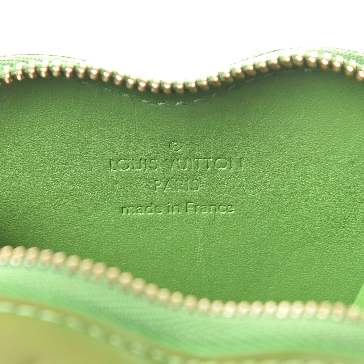Cartier LOUIS VUITTON Vernis Heart Coin Purse Vert Tonic 6 of 9