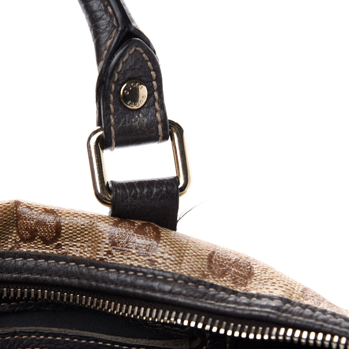 Crystal Monogram Medium Joy Boston Dark Brown