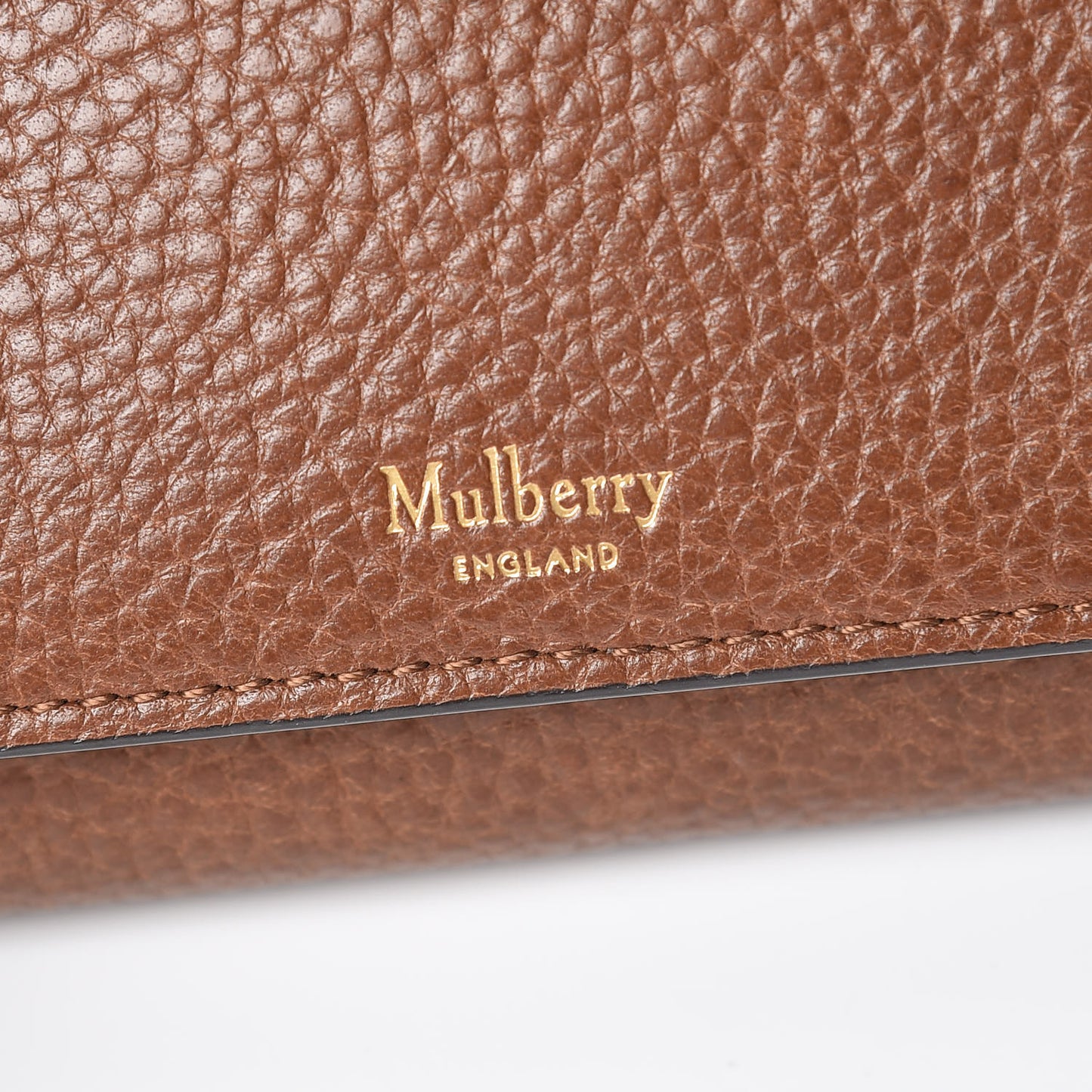 Grain Vegetable Tanned Calfskin Medium Continental Wallet Oak