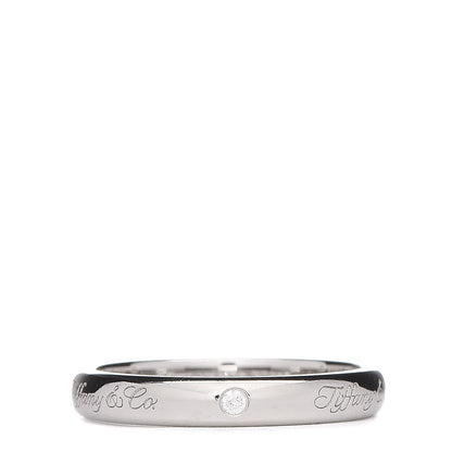 Tiffany Platinum Diamond 3mm Notes "." Ring 52 6 1 of 5
