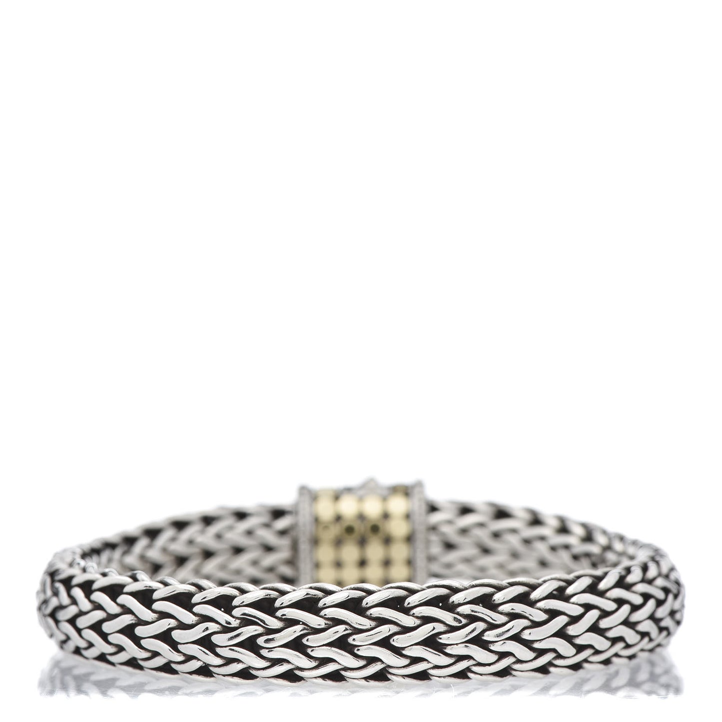 Sterling Silver 18K Yellow Gold 10.5mm Classic Chain Dot Bracelet