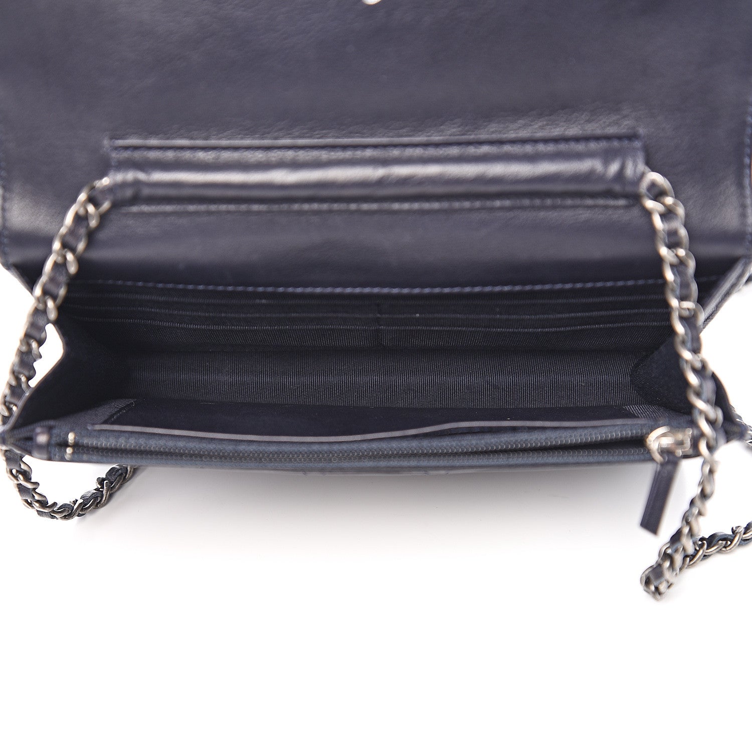 Chanel Aged Calfskin Quilted Reissue Wallet On Chain WOC Navy 4 of 10