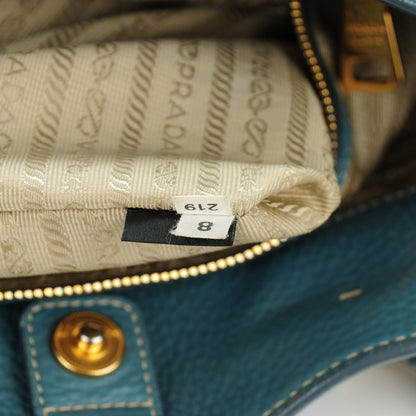 Prada Vitello Daino Tote Marine 12 of 12