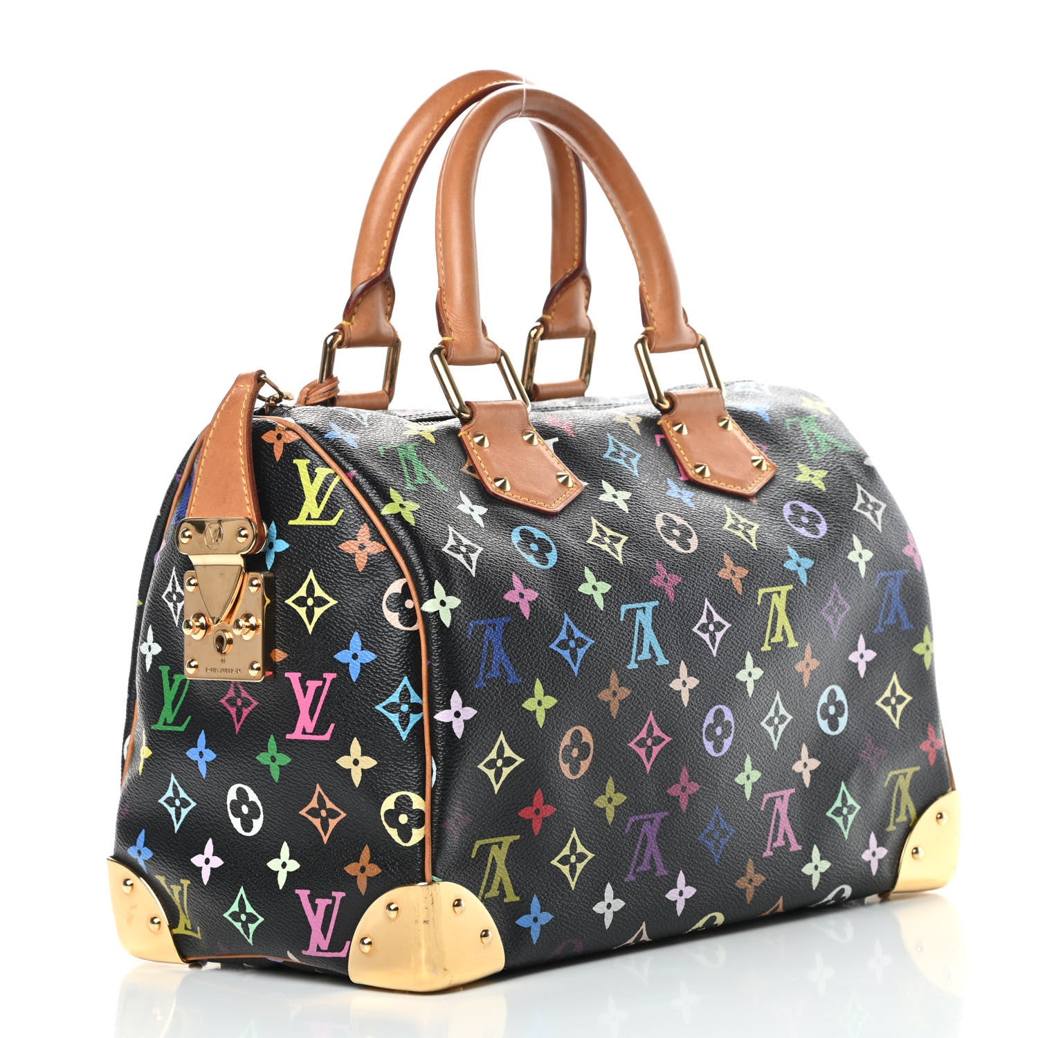 Louis Vuitton Monogram Multicolor Speedy 30 Black 3 of 15
