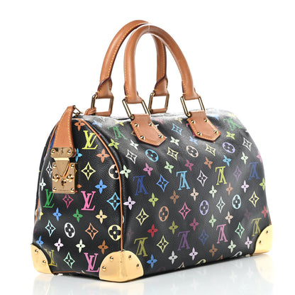 Louis Vuitton Monogram Multicolor Speedy 30 Black 3 of 15