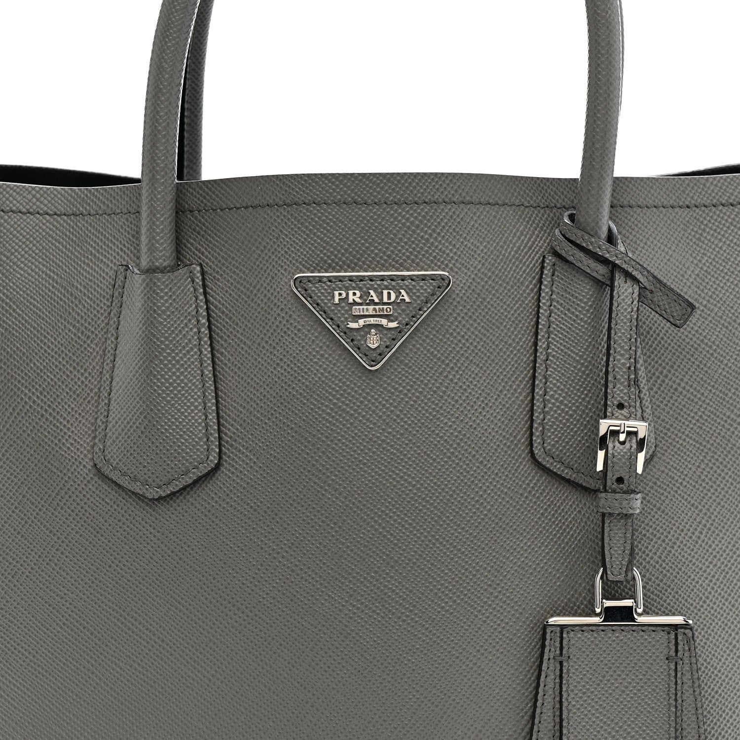 Prada Saffiano Cuir Medium Double Bag Marmo 10 of 13