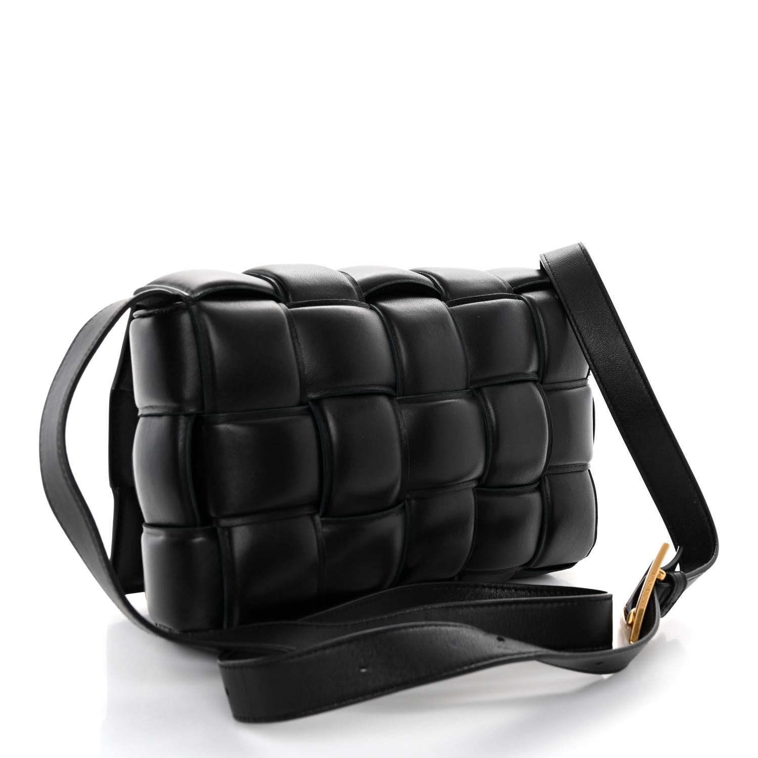 Bottega Veneta Nappa Maxi Intreccio Padded Cassette Crossbody Bag Black 3 of 9