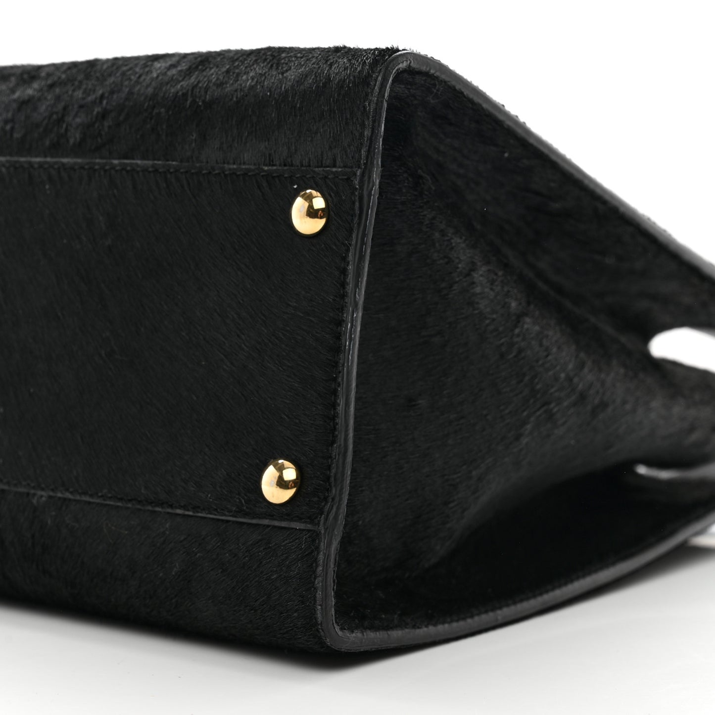 Pony Hair Gancio Lock Tote Black
