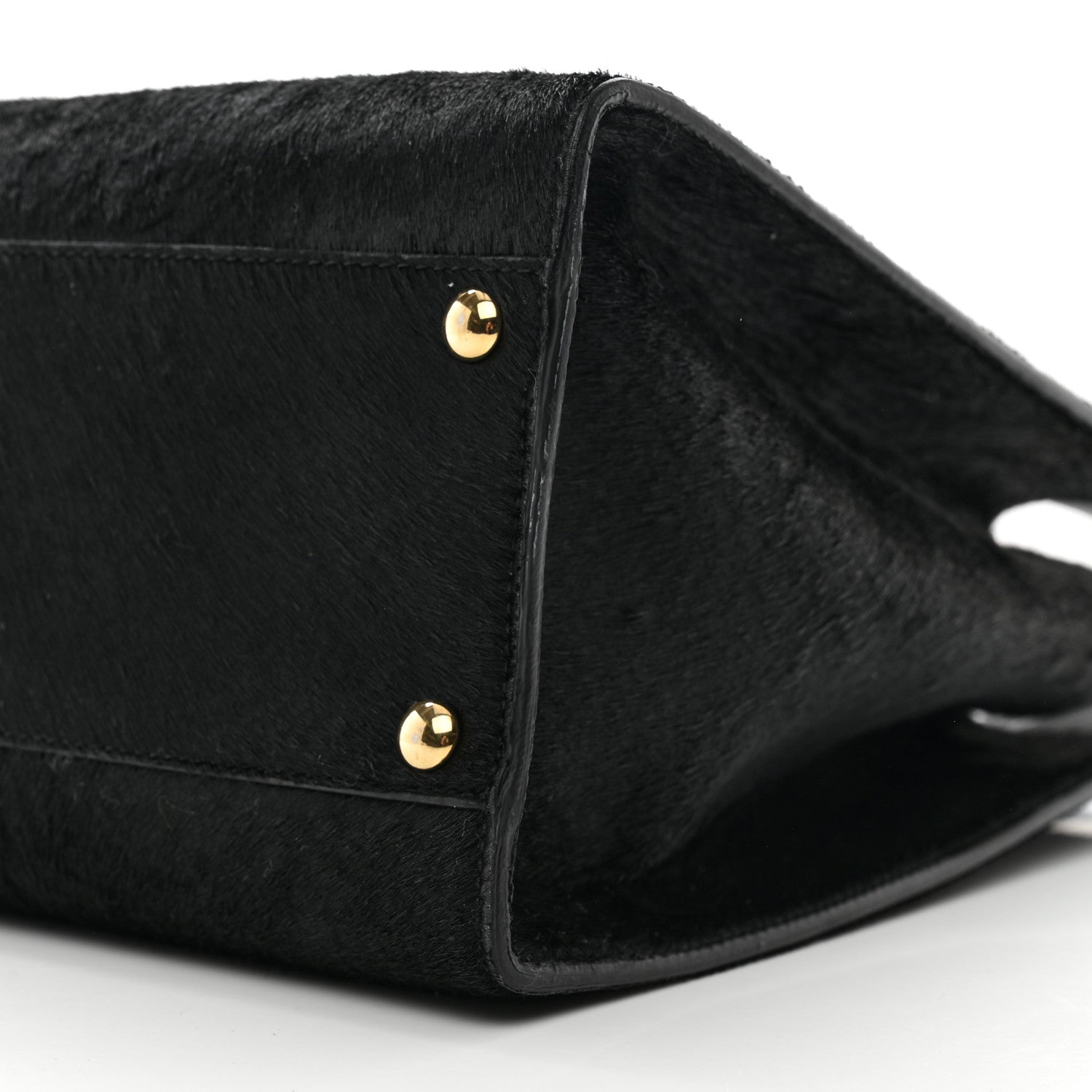 Salvatore Ferragamo Pony Hair Gancio Lock Tote Black 10 of 11