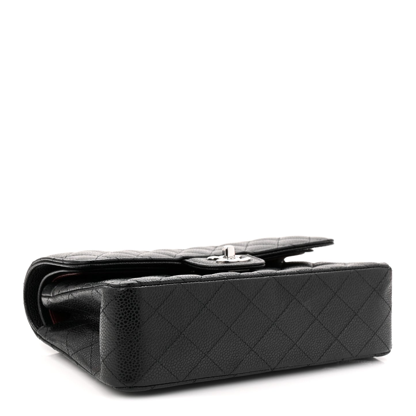 Caviar Quilted Small Double Flap Black