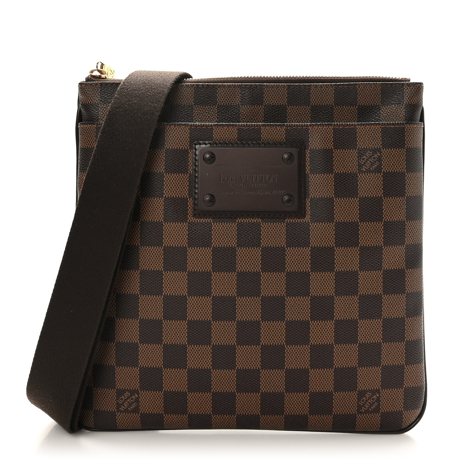 Louis Vuitton Damier Ebene Brooklyn Flat Pochette 1 of 8