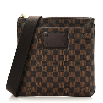 Louis Vuitton Damier Ebene Brooklyn Flat Pochette 1 of 8