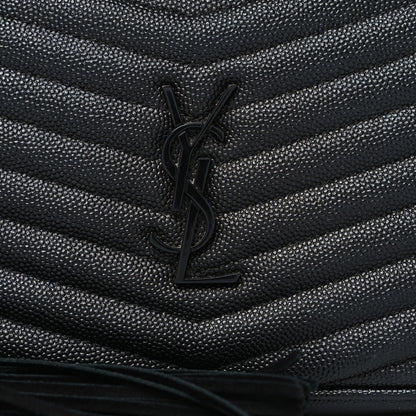 Saint Laurent Grain De Poudre Matelasse Monogram Mini Lou Camera Bag Black 8 of 10