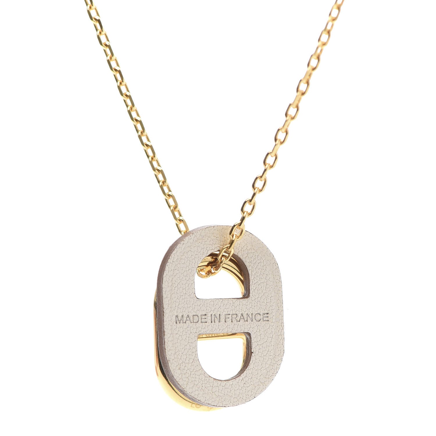 Hermes Swift O'Maillon Pendant Necklace Nata 3 of 8