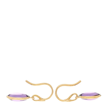 Tiffany 18K Yellow Gold Amethyst Paloma Picasso Olive Leaf Drop Earrings 4 of 5