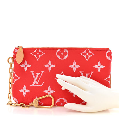 Louis Vuitton Calfskin Monogram Speedy P9 Bandouliere 50 Pochette Red 2 of 7