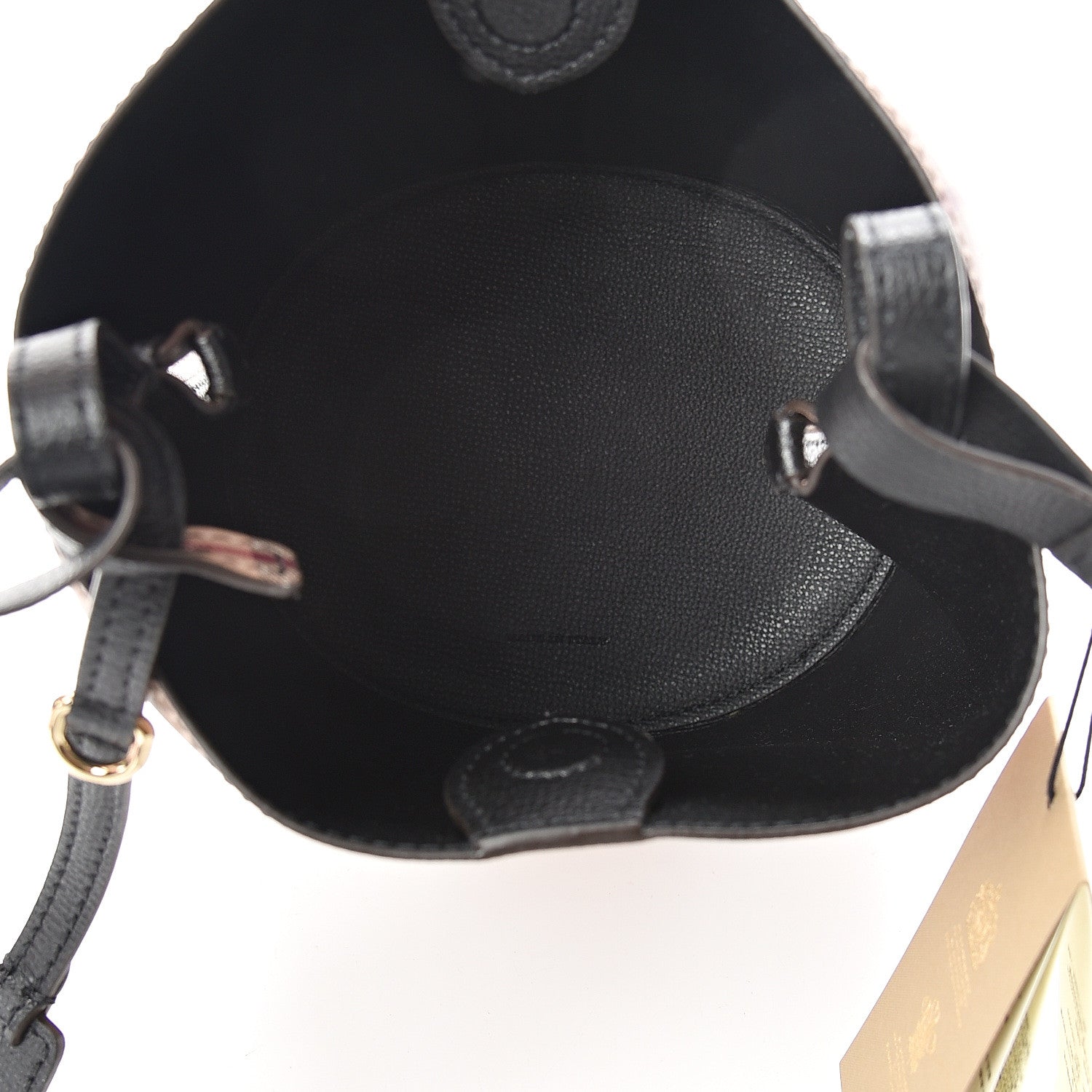 Burberry Haymarket Check Colours Small Lorne Bucket Crossbody Black 4 of 9