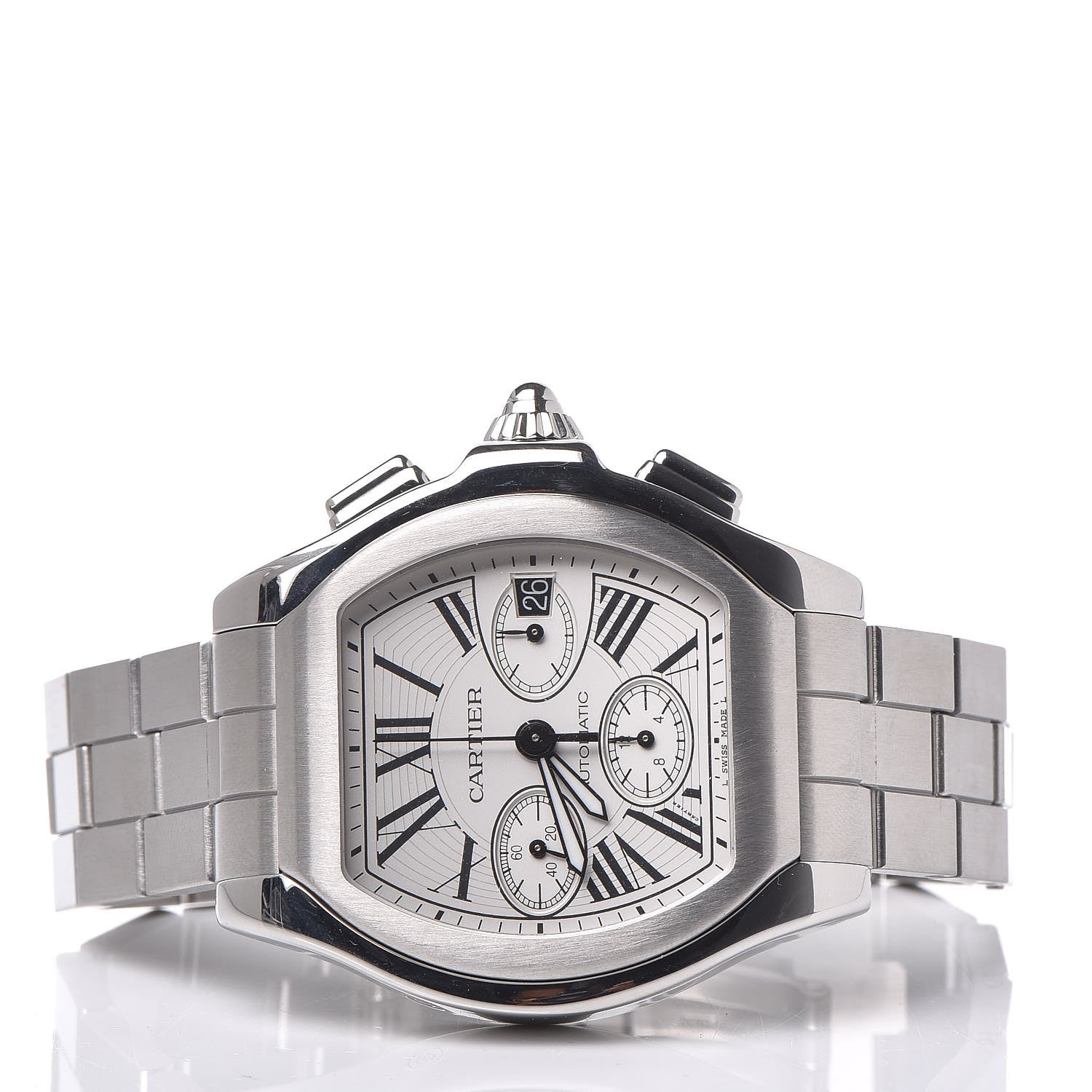 Cartier Stainless Steel 44mm Roadster Chronograph Automatic Watch 8 of 9