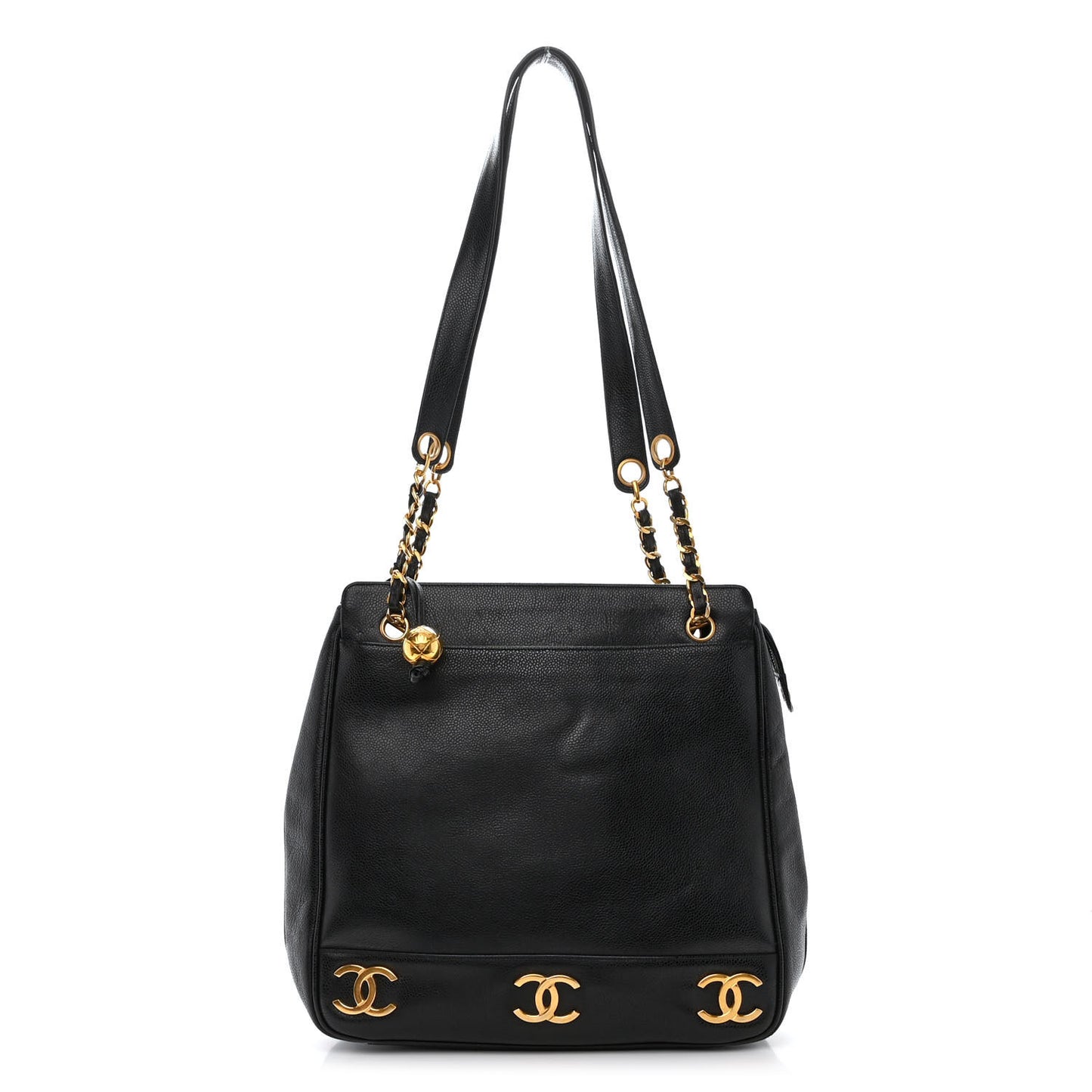 Caviar CC Shoulder Bag Black