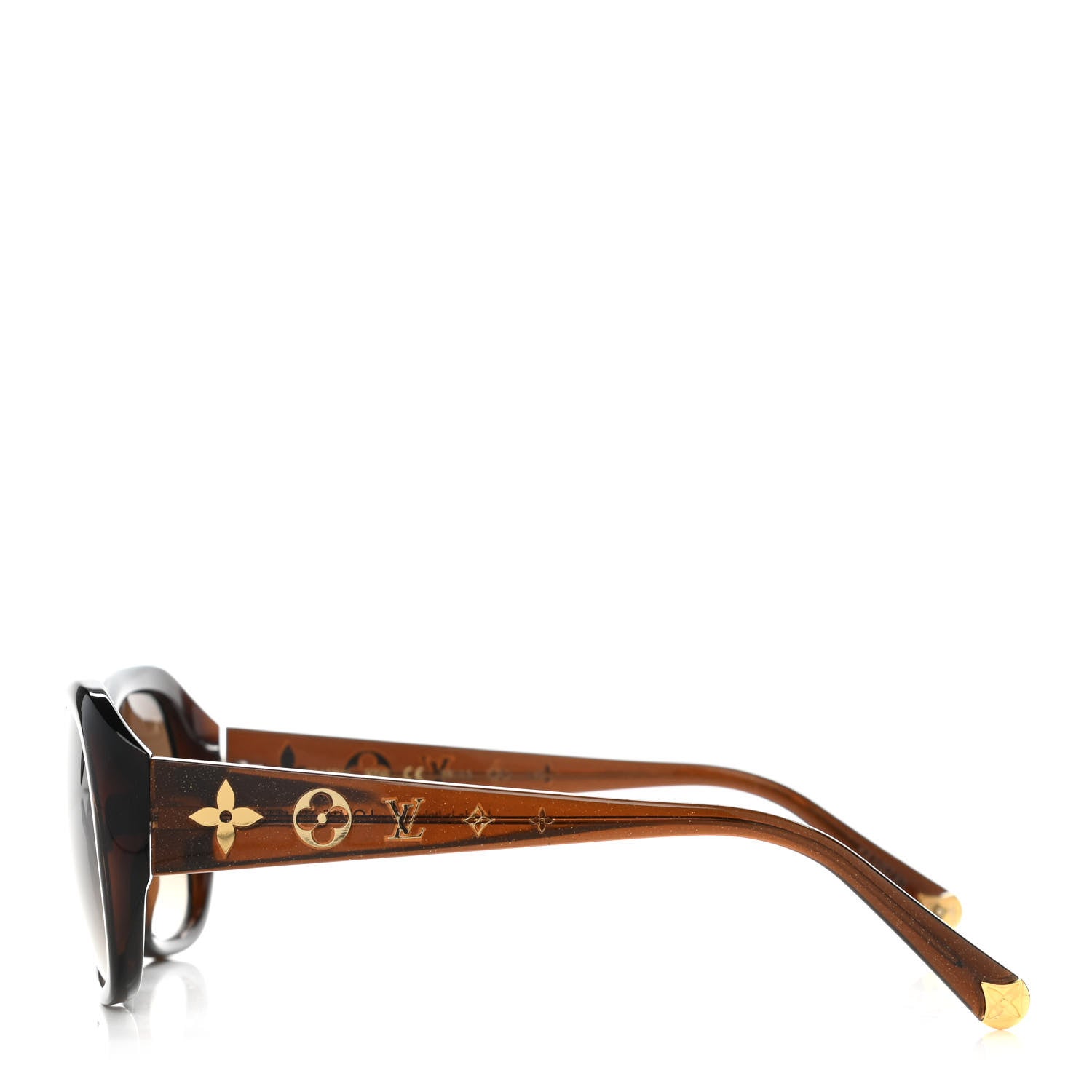 Louis Vuitton Acetate Obsession GM Sunglasses Z0459W Brown Glitter 3 of 9
