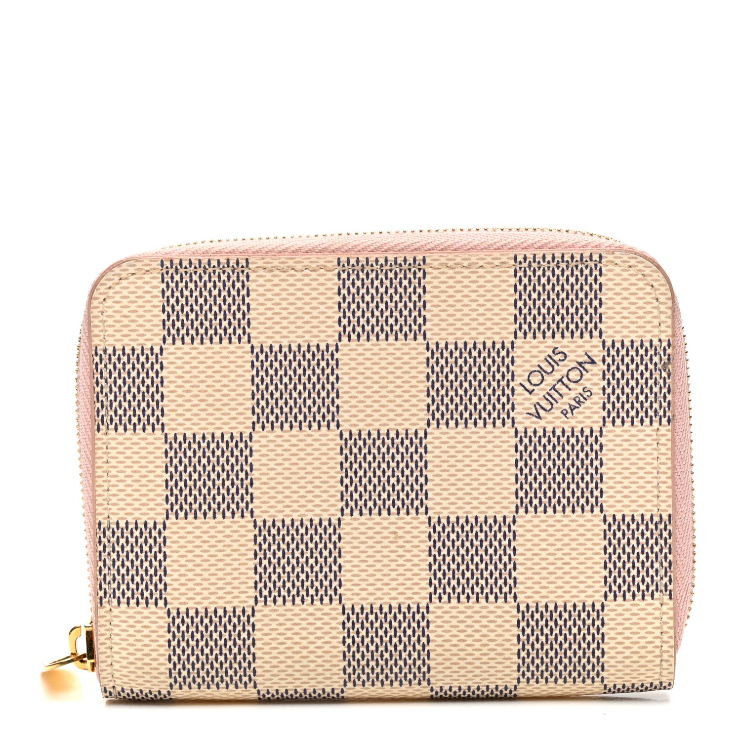 Louis Vuitton Damier Azur Zippy Coin Purse Rose Ballerine 1 of 6