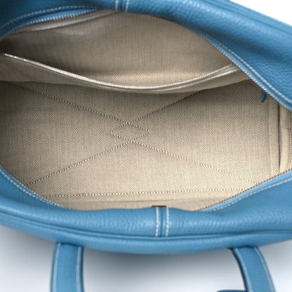 Hermes Taurillon Clemence Victoria II 35 Blue Jean 5 of 15