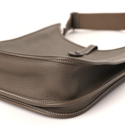 Hermes Taurillon Clemence Evelyne III PM Etoupe 9 of 10