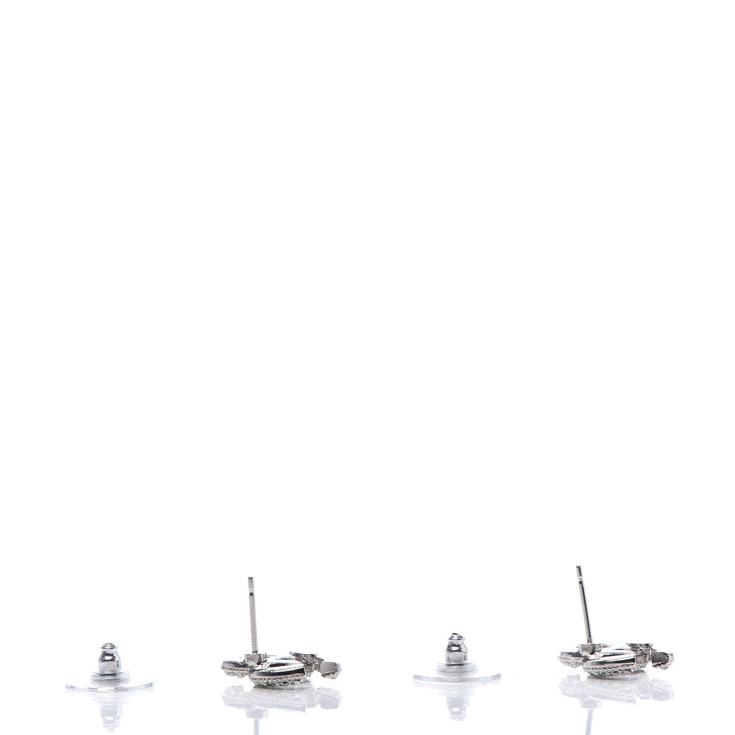Crystal CC Earrings Silver