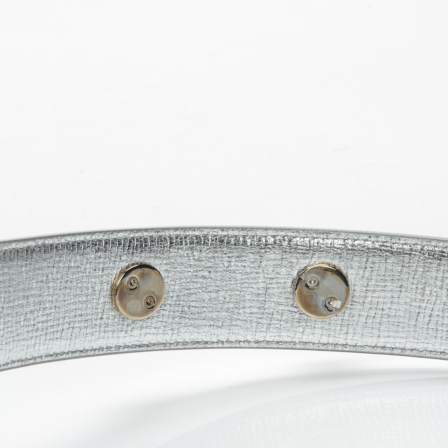 Metallic Grained Calfskin Cannage Small Lucky Badges My Lady Dior Silver