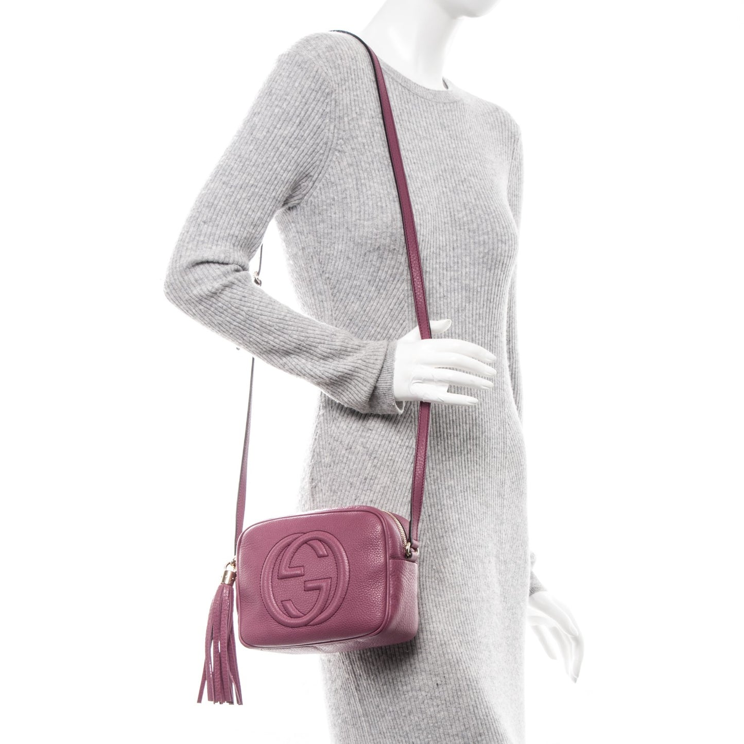 Pebbled Calfskin Small Soho Disco Bag Peonia Flower