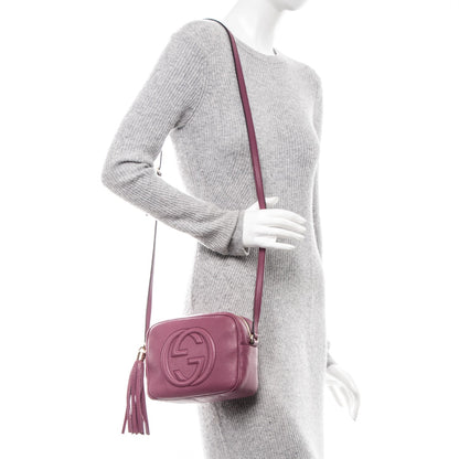 Gucci Pebbled Calfskin Small Soho Disco Bag Peonia Flower 2 of 7