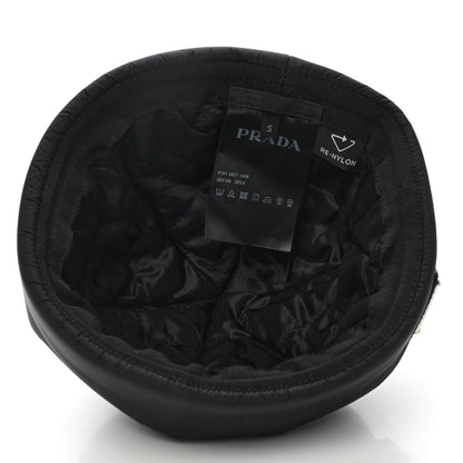 Prada Re-Nylon Padded Metal Triangle Logo Mens Beanie S Black 7 of 8