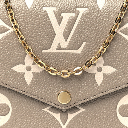 Louis Vuitton Empreinte Monogram Giant Felicie Pochette Tourterelle Creme 8 of 10