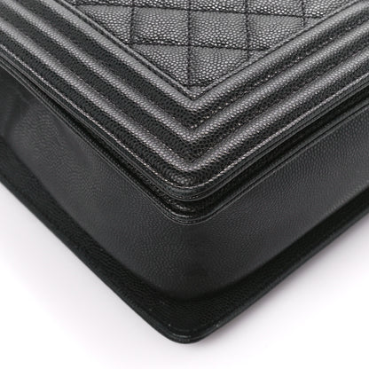 Chanel Caviar Quilted New Medium Boy Flap Black 9 of 10