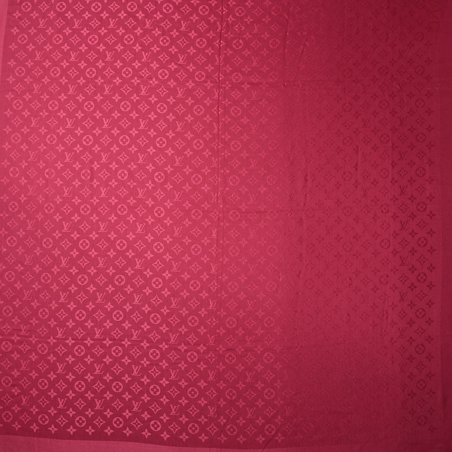 Louis Vuitton Silk Wool Monogram Shawl Pomme D'Amour 1 of 5