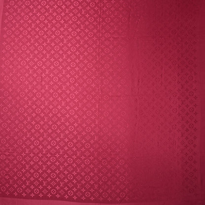 Louis Vuitton Silk Wool Monogram Shawl Pomme D'Amour 1 of 5
