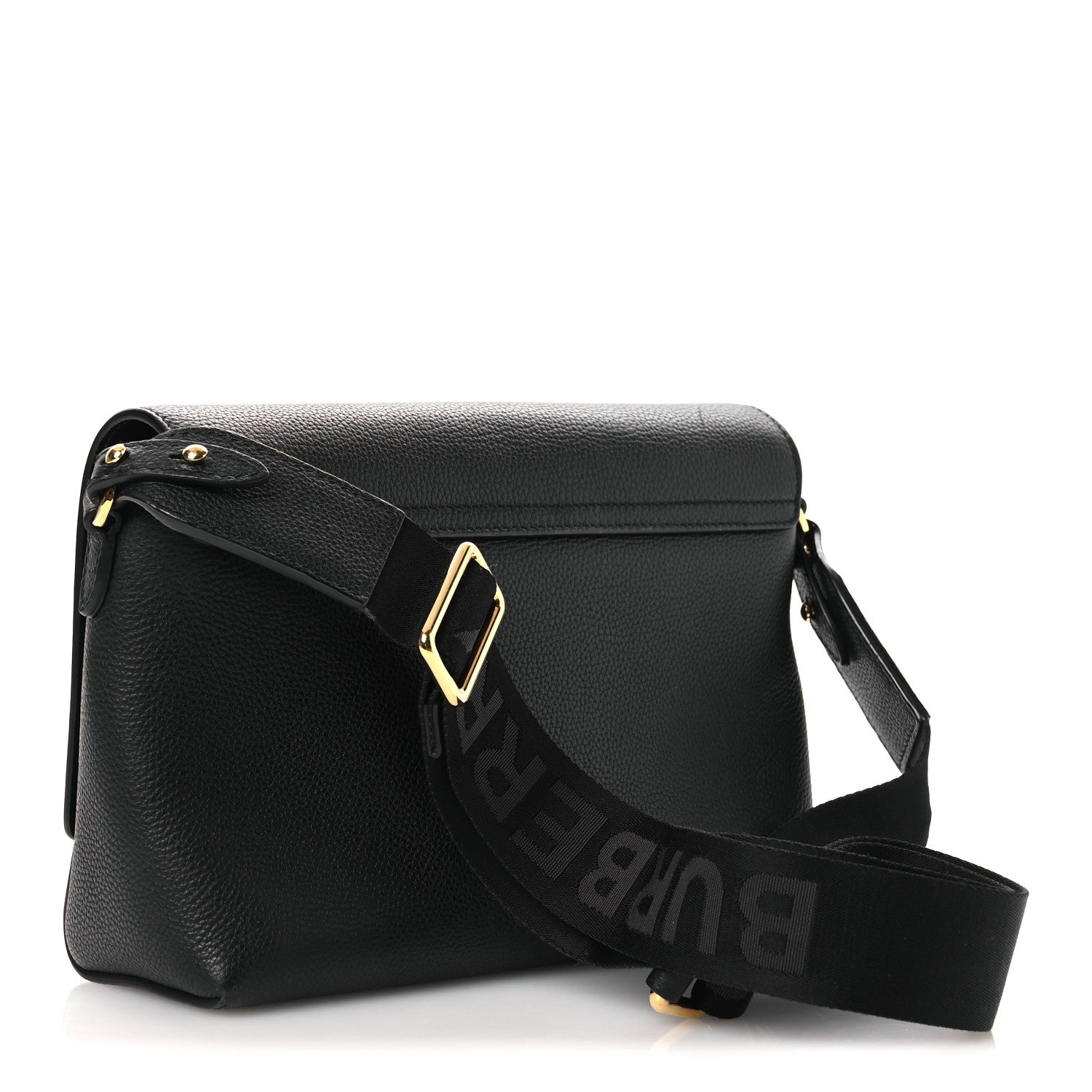 Burberry Grainy Calfskin Vintage Check Note Crossbody Bag Black 3 of 11