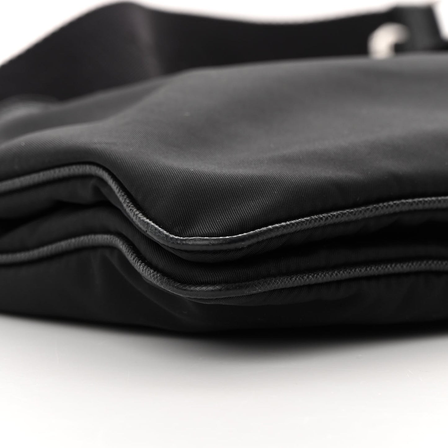 Re-Nylon Saffiano Re-Edition 2000 Double Zip Crossbody Bag Black