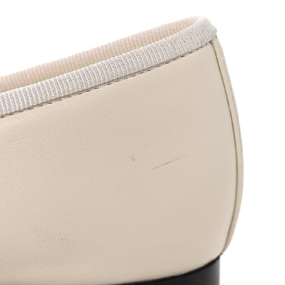 Chanel Lambskin Cap Toe CC Ballerina Flats 35 White Black 13 of 13
