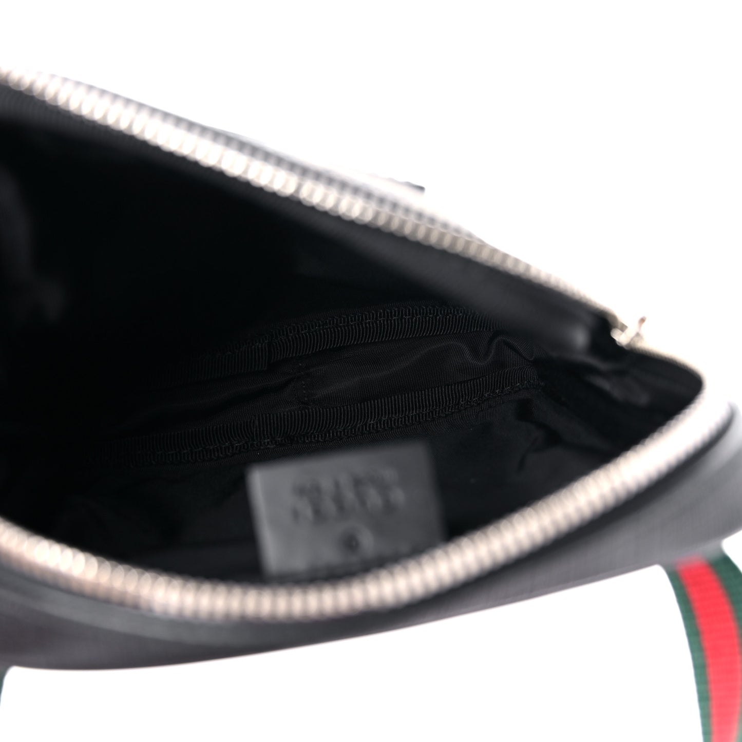 GG Supreme Monogram Web Belt Bag Black